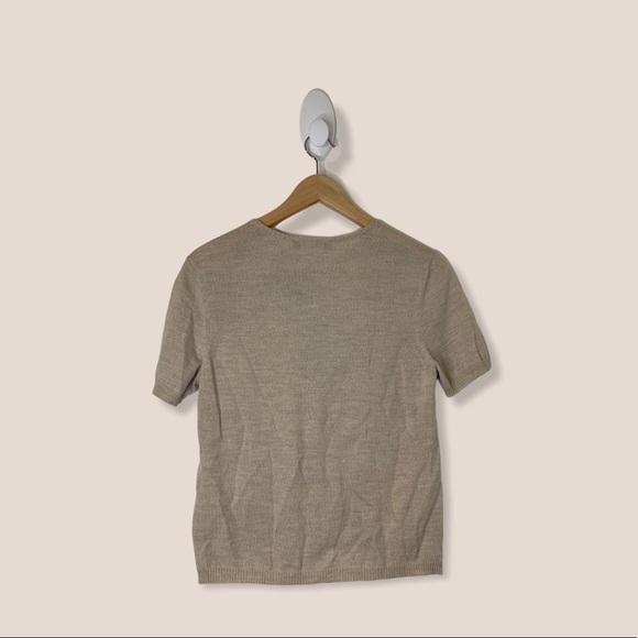 Rare SALVATORE FERRAGAMO silk short sleeve top M - Picture 7 of 13